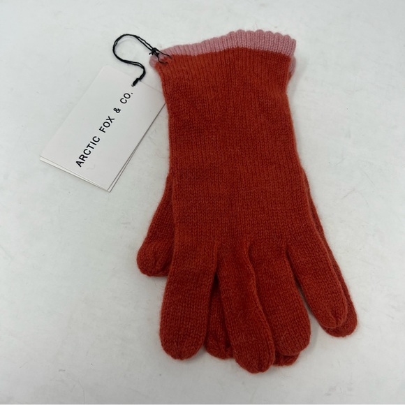 NWT Arctic Fox & Co Wool Alpaca Orange Gloves - Picture 1 of 3